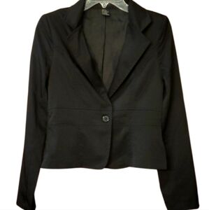 Chesley Womans Black One Button Blazer Suitcoat Size Small